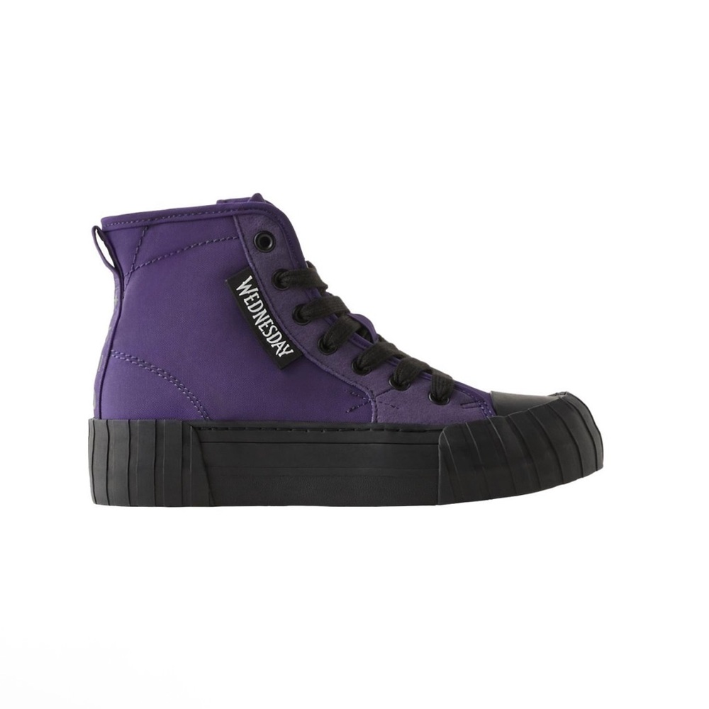 Zara Purple High-Top Kids Sneakers with Black Sole